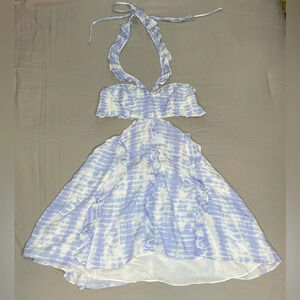 Majorelle Lilliana Mini Dress in Periwinkle Tie Dye Medium Summer Party Boho